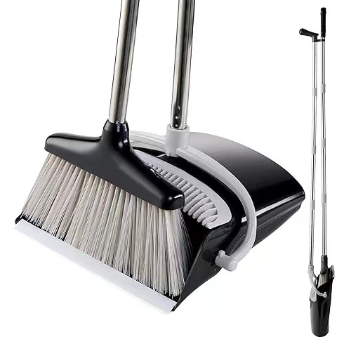 Household Broom and Dustpan Set – Plastic Two-Piece Cleaning Combo — image 5 of 5