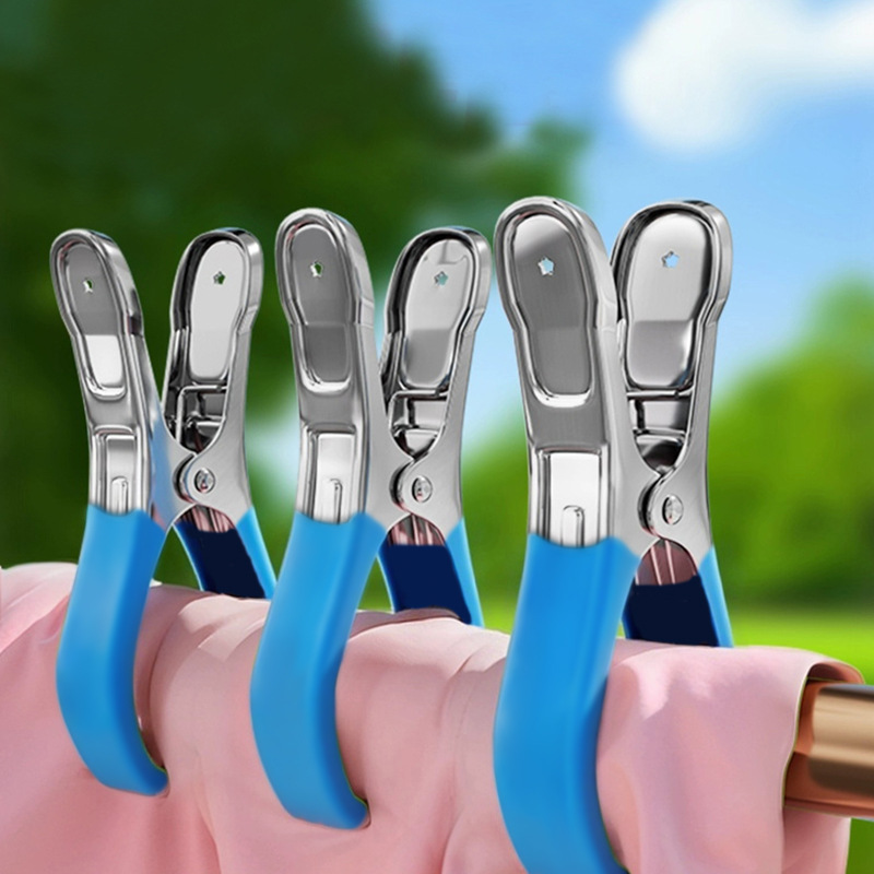 Stainless Steel Windproof Clothespins – Large Clips for Drying Clothes, Socks, and Bedding — image 3 of 4