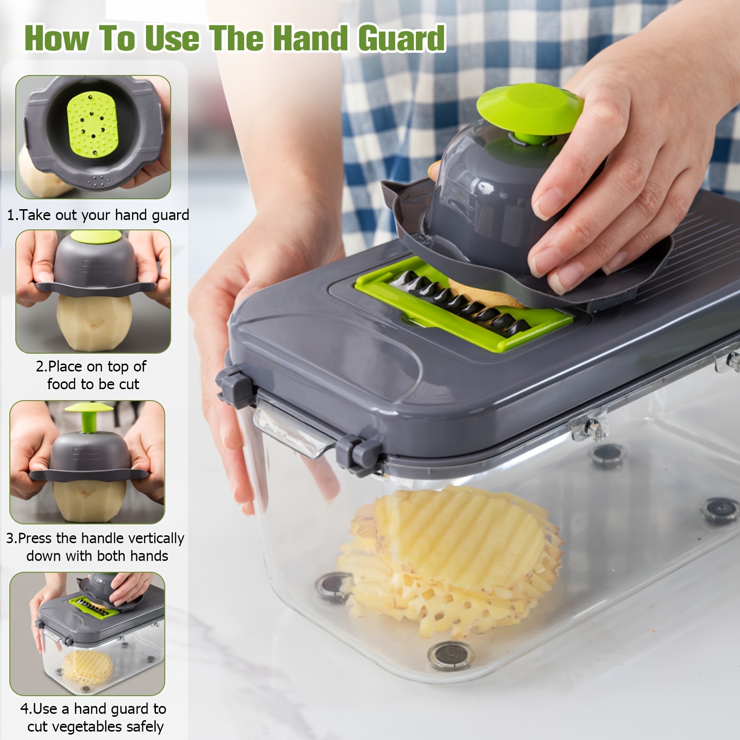 Vegetable Chopper - Food Chopper - Onion Chopper - Vegetable Slicer And Spiralizer - Veggie Chopper with Container - Kitchen Gadgets - Home Essentials - Kitchen Additions — image 3 of 5