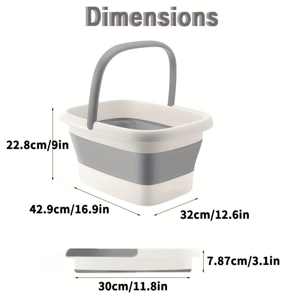 1 foldable foot bath basin, designed for soaking feet and made of plastic. — image 4 of 4
