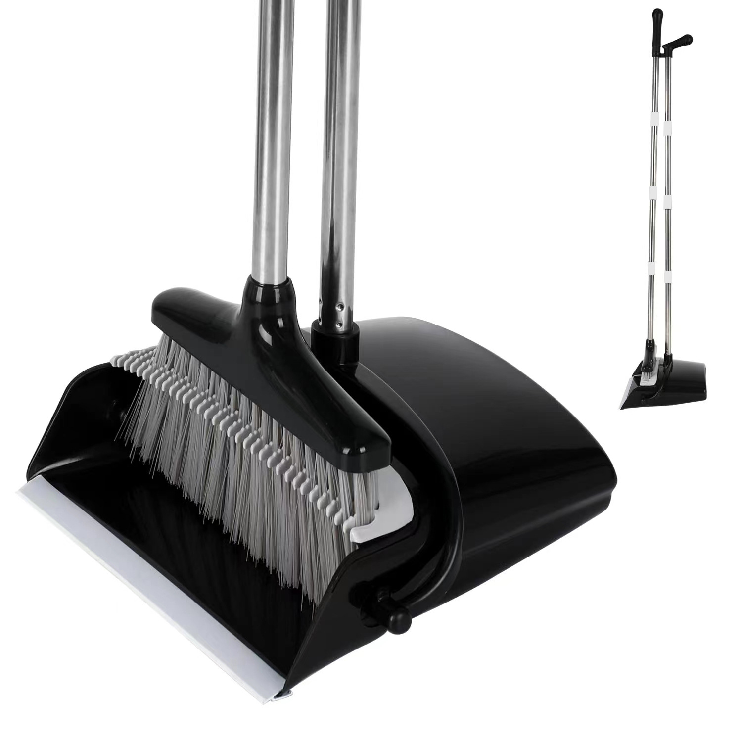 Household Broom and Dustpan Set – Plastic Two-Piece Cleaning Combo — image 2 of 5