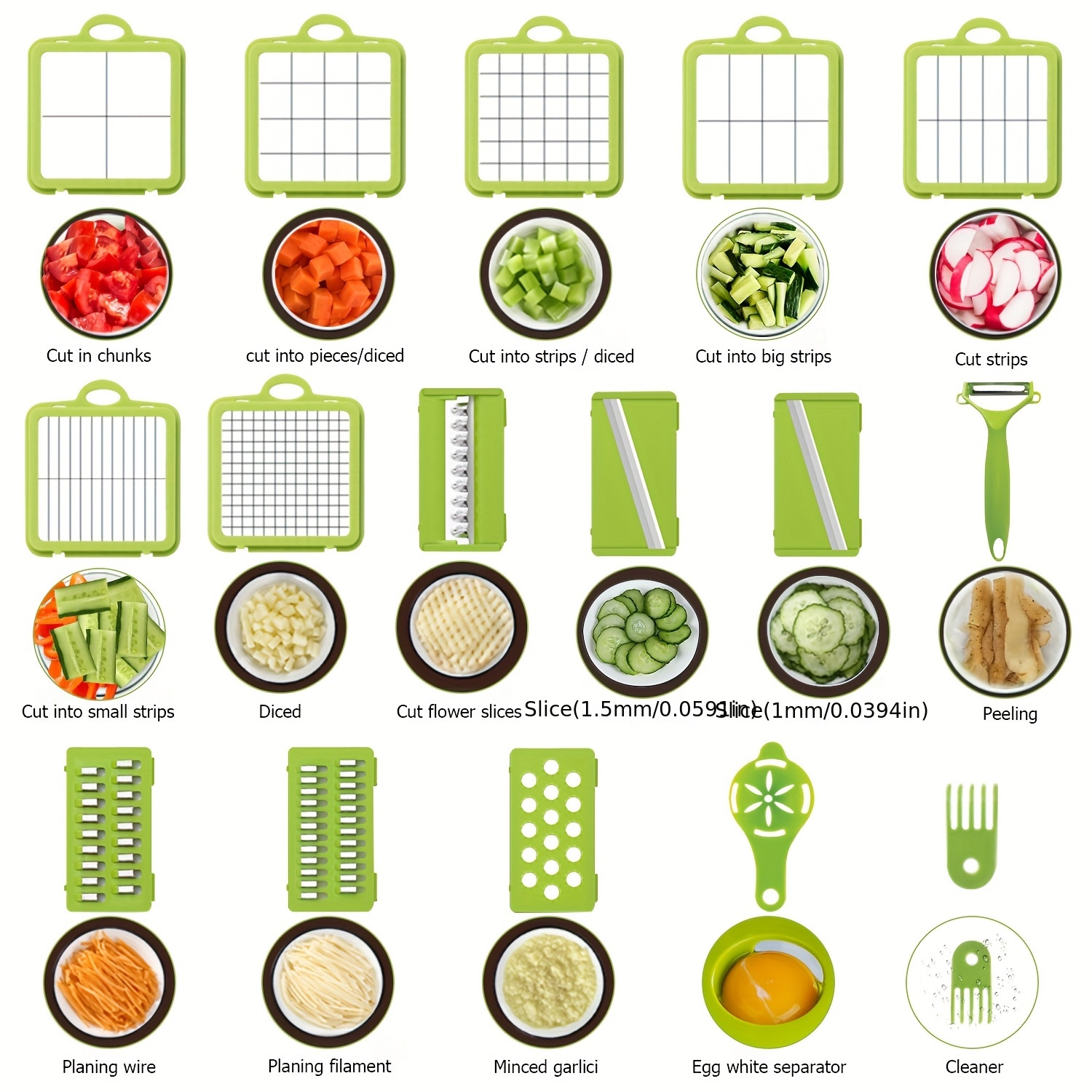 Vegetable Chopper - Food Chopper - Onion Chopper - Vegetable Slicer And Spiralizer - Veggie Chopper with Container - Kitchen Gadgets - Home Essentials - Kitchen Additions — image 2 of 5