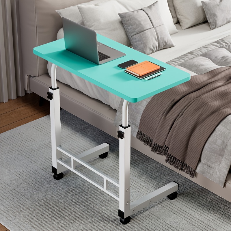 A Portable Side Table Available in 12 Colors, Suitable for Use As a Bedside Table, Cabinet, Or Folding Desk. This Wheeled And Adjustable Office Desk Features a Storage Rack, Making It Ideal for Bedrooms, Living Rooms, Offices, And Study Areas — image 2 of 5