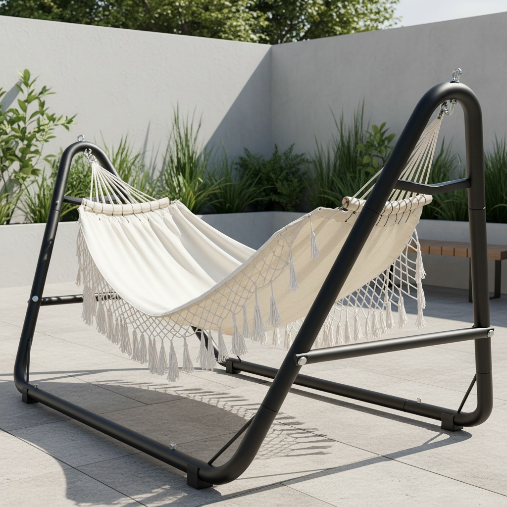 Outdoor Hammock with a Sturdy Stand, Capable of Holding Up to 600 Lbs, Designed for Safety And Stability, Featuring an Anti-Rollover Design, Ideal for And Outdoor Use, Suitable for Backyards And Camping — image 5 of 5