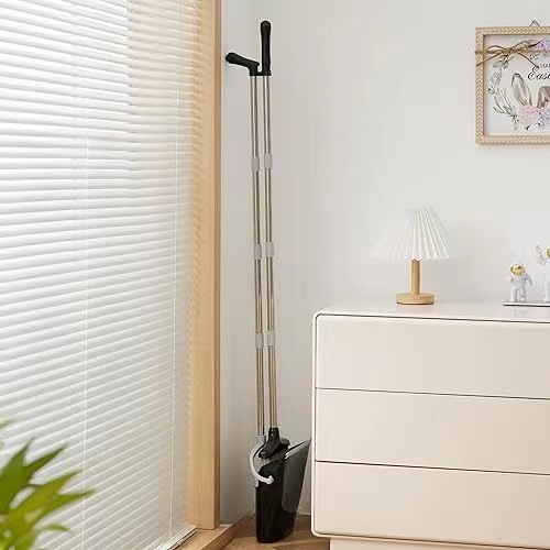 Household Broom and Dustpan Set – Plastic Two-Piece Cleaning Combo — image 3 of 5