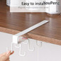 Kitchen Cabinets Ceiling Storage Hook With 6/12 Hooks Desk Cabinets Organizer Hanging Rack Organizer Kitchen Hanging Tool — image 12 of 18