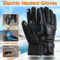 Winter Warm Men Heated Gloves Rechargeable USB Hand Warmer Electric Heating Gloves Winter Cycling Thermal Touch Screen Bike Gloves Windproof — image 9 of 15