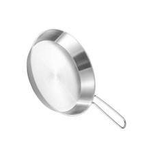 Space Efficient Stainless Steel Frying Pans Nonstick Kitchen Cooking Frypan with Folding Handle Camping Cookware — image 3 of 12