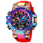 Top Brand Luxury Men Sport Chronograph Watch Dual Display Watches Army Military Watch Multifunction Electronic Watch 5 Bar Waterproof Rubber Watch — image 17 of 23
