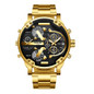 Oversized Dial Dual Time Watch for Men - Sporty Multifunction Quartz Watch — image 10 of 16