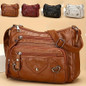 Vintage-Inspired Women's Shoulder Bag - Large Capacity, Synthetic Faux Leather, Adjustable Strap, Multiple Pockets, Zipper Closure - Perfect for Daily Commute, Work, Travel - Includes Cosmetic Bag | Travel Bag | Vintage-Inspired Purse — image 9 of 25