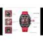 Luxury Chronograph Watches For Mens Rubber Strap Black Waterproof Date Analog Quartz Watch — image 5 of 9