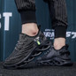 Men's fashion breathable lace-up knitted sneakers, various colors, casual outdoor running and walking shoes, lightweight men's shoes — image 6 of 16