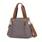 1pc Ladies' Large-capacity Tote Bag, Suitable for Office and Commuting, Classic and Simple, Casual and Versatile Design, Zippered Bag, Handbag — image 25 of 46