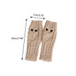 Knitted Half Finger Gloves Owl Pattern Gloves Fingerless Thumb Hole Gloves — image 5 of 15