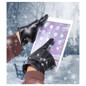 Mens Luxurious PU Leather winter Driving Warm Gloves Cashmere Gifts — image 18 of 24