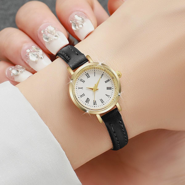 Women Watches Fashion Small Roma Dial Ladies Leather Band Quartz Watch Reloj Mujer Girls Clock Gift — image 1 of 16