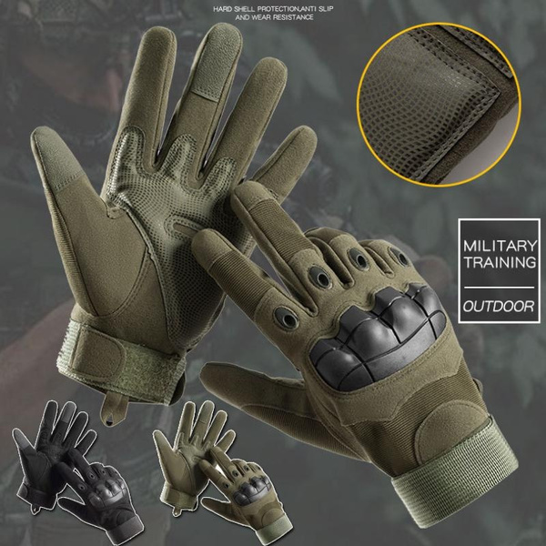 Tactical Gloves for Men, Full Finger Gloves Touchscreen Motorcycle Gloves with Palm Pads for Motorcycle Cycling Tactical Training Airsoft Paintball Shooting Hunting Hiking Camping Climbing — image 1 of 17