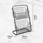 2 Tiers Iron Storage Shelf Rack for Kitchen Seasoning Organizer Fruits Holder Assembly Bathroom Cosmetic Basket DOU — image 4 of 11