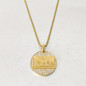 316L Stainless Steel Last Supper Pendant Gold Plated Iced Out Bling AAA Cubic Zircon Round Necklace For Men Father's Day Gift Hip Hop Jewelry — image 4 of 8