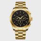 Automatic Mechanical Watch for Men - Gold Black Stainless Steel Case with 3 Subdials, Date, Chronograph Sports Business Watch — image 10 of 16