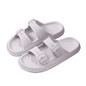Double Buckle Adjustable 4cm Thickness Ultra Cushioning Sandals Slippers Soft Slide Sandals for Women Men Non-Slip Shower Shoes Bath Slippers Summer Beach Slides — image 20 of 36