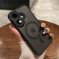 New Black Frosting Translucent Antiskid Case for iPhone 16 15 14 13 12 11 Pro Max Plus Lens Protect Magsafe Magnetic Matte Cover — image 4 of 14