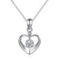 925 Sterling Silver Crystal Love Heart Pendant Necklace Women Jewellery Gift UK — image 6 of 7