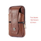 Men Leather Waist Bag, Multifunction Fanny Pack, Large Capacity Belt Bag,Brown Shoulder Bags Crossbody Bags,Multi-layer Buckle Mobile Phone Bag — image 6 of 20