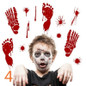 Horror Halloween Decoration Wall Stickers Bloody Fingerprint Blooding Handprint Foot 3D Wallpaper Waterproof Floor Door Decor — image 15 of 15