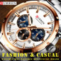 Herr Top Brand Luxury Blue Steel Quartz Chronograph Luxury Men Watch Blue Steel Men'S Watch Blue Dial — image 6 of 22
