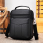 Genuine Leather Messenger Bag - Black, Multi-Compartment, Adjustable Strap, Ideal for Men's Daily Commute, Business, Travel — image 28 of 29