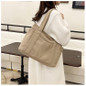 Stylish Corduroy Tote Bag for Women Large Capacity Commuter Shoulder Bag Minimalist Design Crossbody Bag Fashionable and Versatile — image 42 of 61