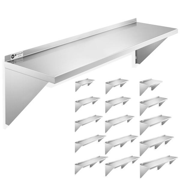 Stainless Steel Shelf - NSF Commercial Kitchen Wall Shelving — image 1 of 26
