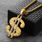 3mm Stainless Steel Chain Fashion Women Men's Hip Hop Iced Out US $100 Dollar Gold Color Pendant Necklace Jewelry — image 9 of 12