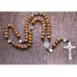 Handmade Round Bead Rosary Necklace for Men for Cross Jesus Pendant Catholic Religious Jewelry Gifts — image 5 of 10