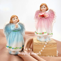Cute Angel Figurines Resin Girl Statue Garden Accessories Christmas Decorations Modern Home Decor Children Bedroom Decor — image 2 of 10