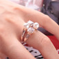 Women Accessories Jewelry Simple  Opening Adjustable Ring Gift — image 9 of 11