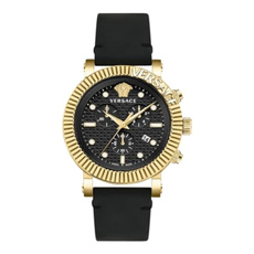 VChrono Classic Collection Luxury Mens Watch Timepieces With A Black Strap And Dial Featuring A Gold Case — image 3 of 9