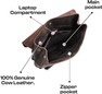 Genuine Leather Backpack for Men Casual Carryon Vintage 16 Inch Laptop Bag Camping Travel Hiking Backpack Leather Rucksack — image 6 of 6