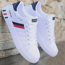 Men’s Striped Low-Top Skateboard Sneakers – Breathable, Cushioned, Lace-Up – All-Season Casual & Sporty Footwear — image 3 of 10