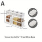 Kitchen Seasoning Spice Box Oil Pot Combination Storage Sealed Moisture-proof Spice Bottle Four Compartments Spice Jar — image 11 of 12