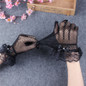 Women Summer Uv-proof Driving Gloves Mesh Fishnet Gloves Lace Mittens Full Finger Girls Lace Fashion Gloves — image 10 of 22