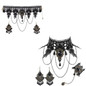 Halloween Jewelry Set Gothic Bracelet Choker Necklace Earrings for Party Cosplay — image 11 of 12