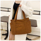 Stylish Corduroy Tote Bag for Women Large Capacity Commuter Shoulder Bag Minimalist Design Crossbody Bag Fashionable and Versatile — image 45 of 61