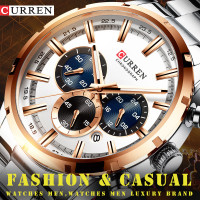 Mens Watches Top Brand Luxury Blue Steel Quartz Chronograph Luxury Men Watch Blue Steel Men's Watch Blue Dial Armbandsur — image 2 of 22