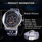 Automatic Watches for Men Fashion Brand JARGAR Men's Big Face Automatic Mechanical Male Wrist Watch Steel — image 6 of 25