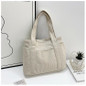 Stylish Corduroy Tote Bag for Women Large Capacity Commuter Shoulder Bag Minimalist Design Crossbody Bag Fashionable and Versatile — image 23 of 61