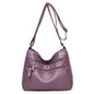 Women's Soft Leather Bag Waterproof Multi-Zipper Leather Satchel Outdoor Travel Shoulder Bag Crossbody Bag Casual Handbag Messenger Bag — image 22 of 24