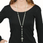 Glow In The Dark Rosary Necklace For Women INRI Crucifix Cross Pendant 8MM Beaded chains Religion faith Jewelry — image 6 of 11